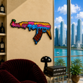 Ice Cream AK47 Inspired Epoxy Wood Wall Art