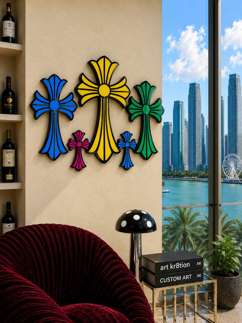 Cross Inspired Epoxy Wood Wall Art