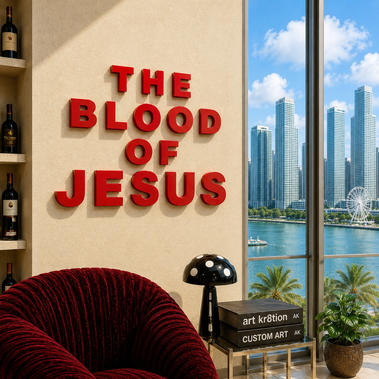 The Blood of Jesus Epoxy Wood Wall Art