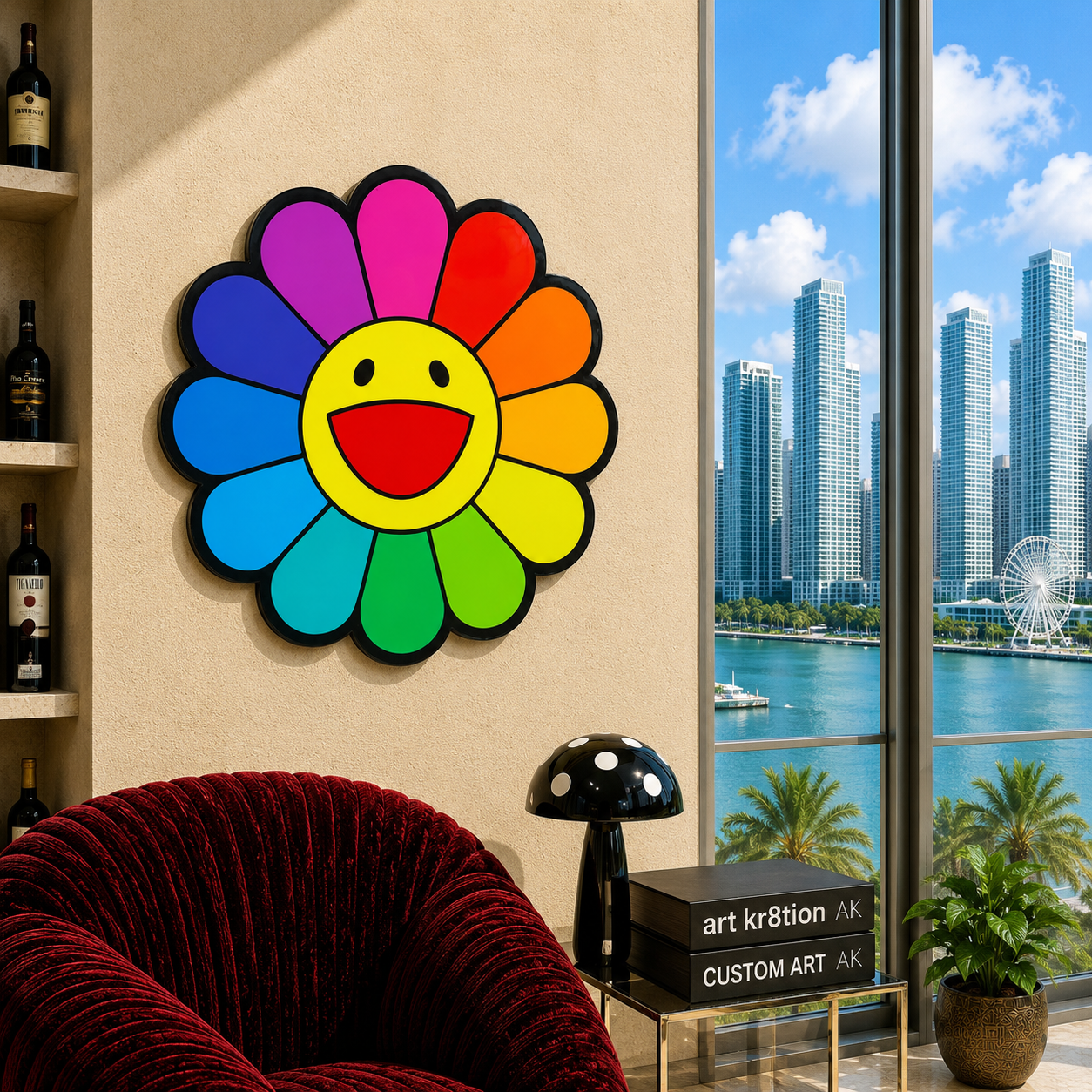 Flower Inspired Epoxy Wood Wall Art