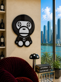 Monkey X Cross Inspired Epoxy Wood Wall Art