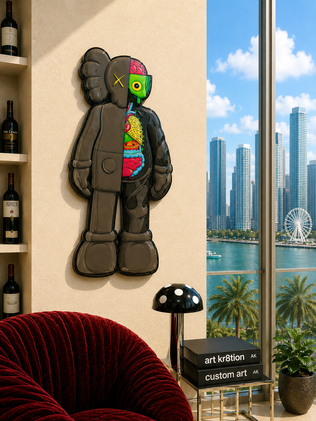 Companion Anatomy Inspired Epoxy Wood Wall Art