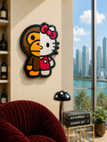 Monkey X Kitty Inspired Epoxy Wall Art