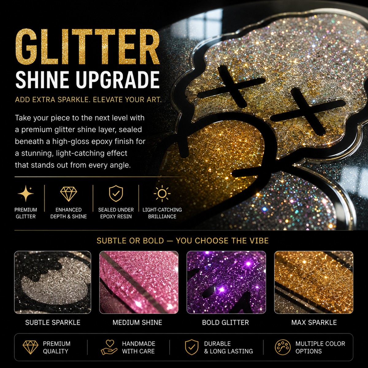 Premium Glitter Shine Upgrade — Added to Your Art
