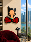 Astro Sitting Inspired Epoxy Wood Wall Art
