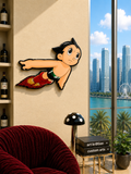 Astro Flying Inspired Epoxy Wood Wall Art